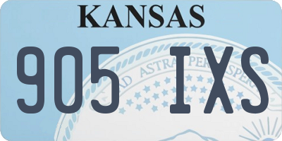 KS license plate 905IXS