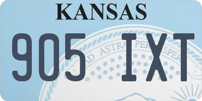 KS license plate 905IXT