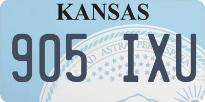 KS license plate 905IXU
