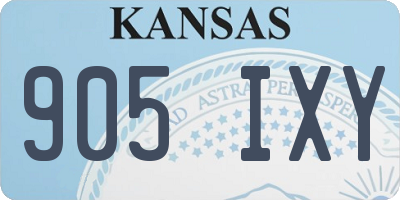 KS license plate 905IXY