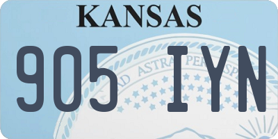 KS license plate 905IYN