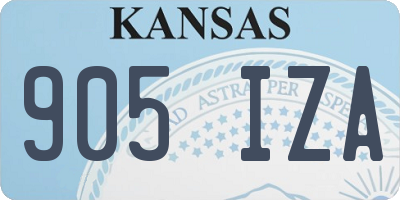 KS license plate 905IZA