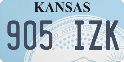 KS license plate 905IZK