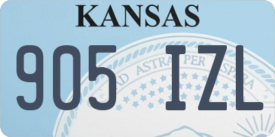 KS license plate 905IZL