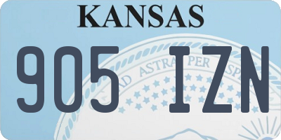 KS license plate 905IZN