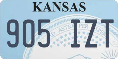 KS license plate 905IZT