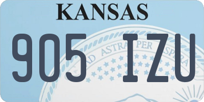 KS license plate 905IZU