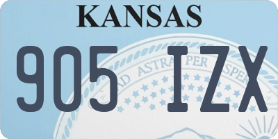 KS license plate 905IZX