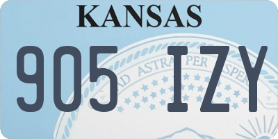 KS license plate 905IZY