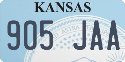 KS license plate 905JAA