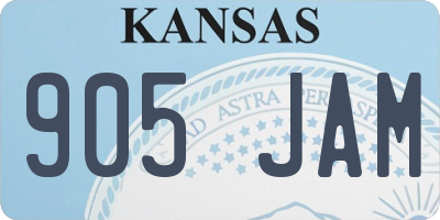 KS license plate 905JAM