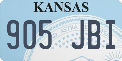 KS license plate 905JBI