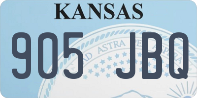 KS license plate 905JBQ