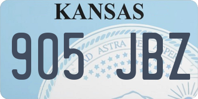 KS license plate 905JBZ