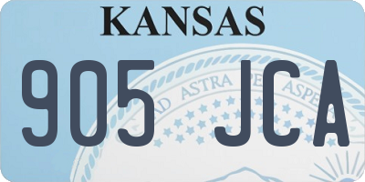 KS license plate 905JCA