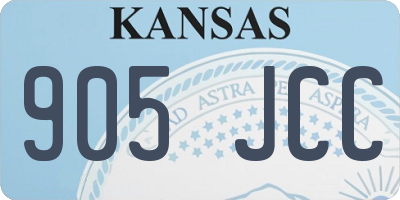 KS license plate 905JCC