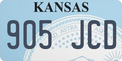 KS license plate 905JCD