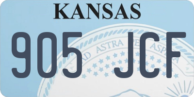 KS license plate 905JCF