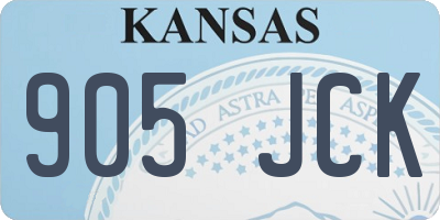 KS license plate 905JCK
