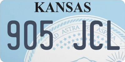 KS license plate 905JCL