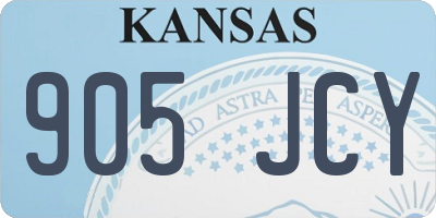 KS license plate 905JCY