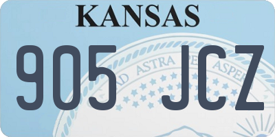 KS license plate 905JCZ