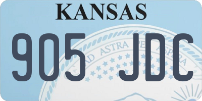 KS license plate 905JDC
