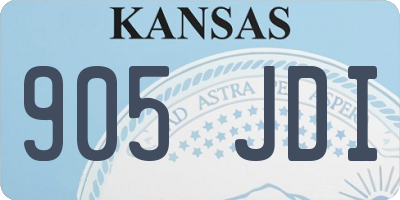 KS license plate 905JDI