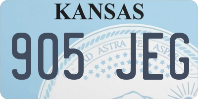 KS license plate 905JEG