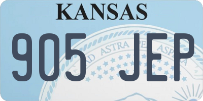 KS license plate 905JEP