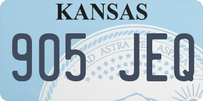 KS license plate 905JEQ