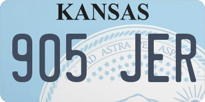 KS license plate 905JER