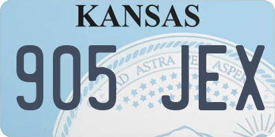 KS license plate 905JEX