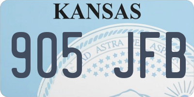 KS license plate 905JFB