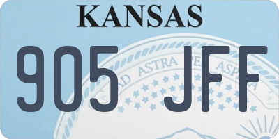 KS license plate 905JFF