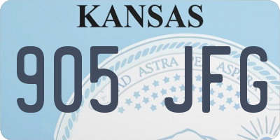 KS license plate 905JFG