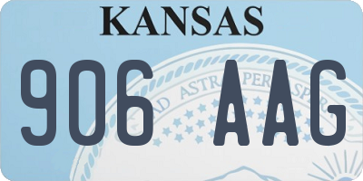 KS license plate 906AAG