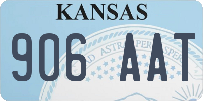 KS license plate 906AAT