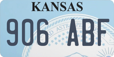 KS license plate 906ABF