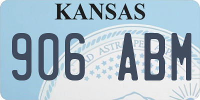 KS license plate 906ABM