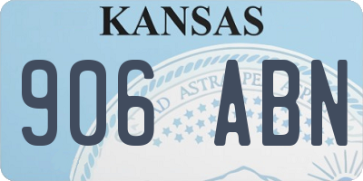 KS license plate 906ABN