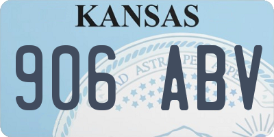 KS license plate 906ABV