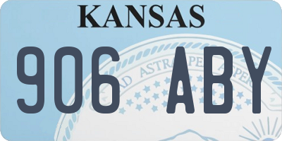 KS license plate 906ABY