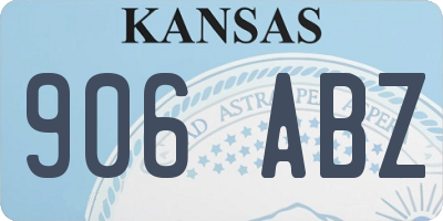 KS license plate 906ABZ