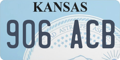 KS license plate 906ACB