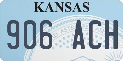 KS license plate 906ACH