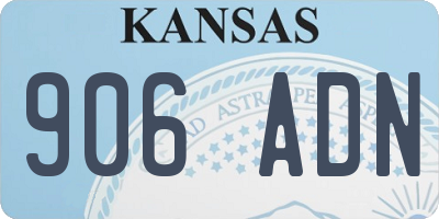 KS license plate 906ADN