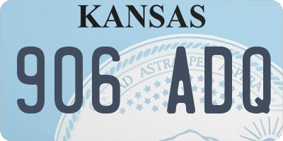 KS license plate 906ADQ