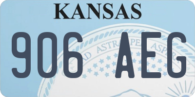 KS license plate 906AEG