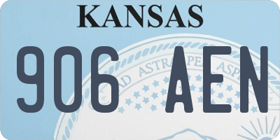 KS license plate 906AEN